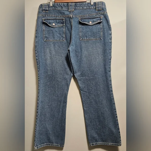 Old Navy Denim Blue Jeans Women's Size 20 Medium Wash Y2K Fall 2002 - Picture 2 of 14